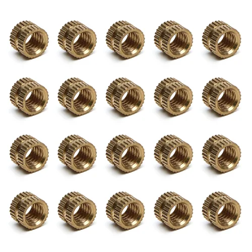 Vista 73 de Tuercas moleteadas de rosca hembra M2x3mm OD Tuercas de inserción roscadas de latón Tuercas de incrustación hidráulicas soldadas juntas Kit surtido