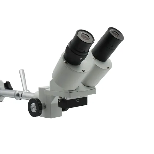 Vista 4 de Microscopio estéreo binocular profesional A22.1201-C1, oculares WF10X y WF20X, aumento de 10X y 20X, 1X objetivo, iluminación LED, soporte de brazo