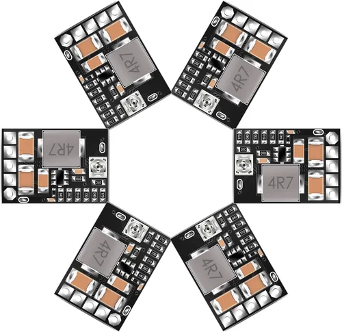 Vista 9 de DROK Regulador de 5 V, 5 unids Mini Reductor de Voltaje DC 4.5-24V 12V 24V Paso abajo a 5V Buck Convertidor Junta 3A Voltios Transformador Reductor
