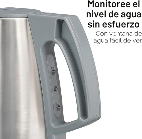 Vista 5 de Hamilton Beach - Tetera eléctrica de 1 L, hervidor y calentador de agua, 1500 vatios de velocidad, interior libre de BPA, servicio sin cable