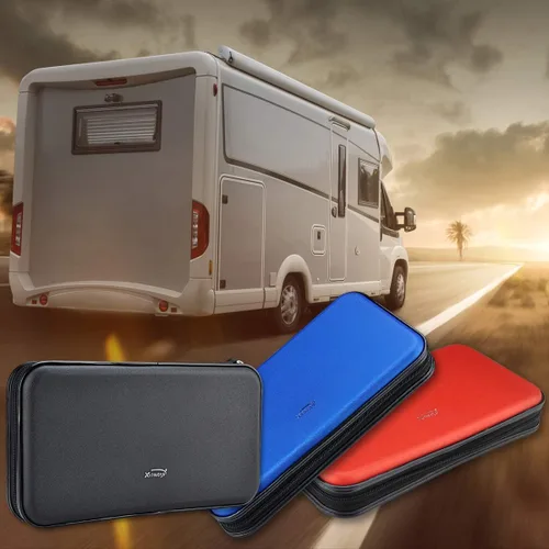 Vista 7 de Funda para CD y DVD, billetera resistente de capacidad para 72 unidades, soporte para funda de DVD para automóvil, funda rígida resistente, soporte