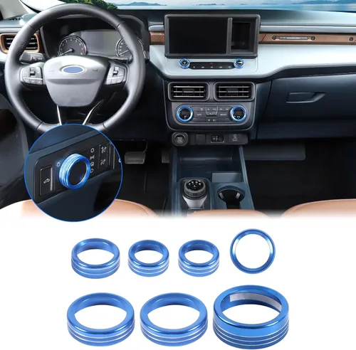 Vista 27 de Cubierta de anillo de botón de palanca de cambios de automóvil compatible con Ford Maverick 2022-2024, cubierta de anillo para palanca de cambios