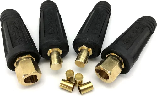 Vista 5 de KINGQ Junta de cable de soldadura Par de conectores rápidos Estilo DINSE 100Amp-200Amp (#6-#4) 16-25 SQ-MM 2-set