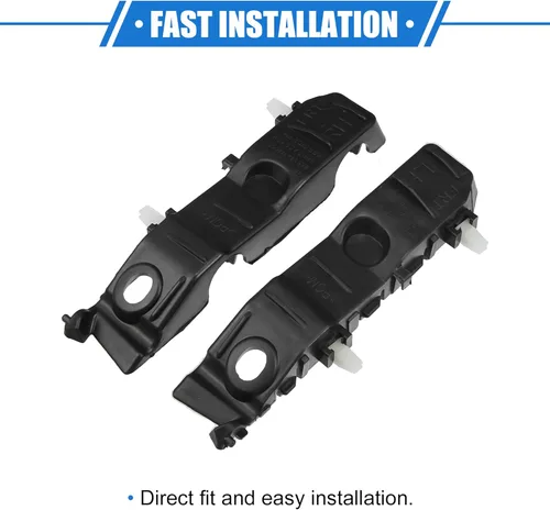 Vista 7 de 1 par de soportes de parachoques soporte Fender cubierta compatible para Kia Forte 2010 2011 2012 2013, plástico duradero negro delantero izquierdo