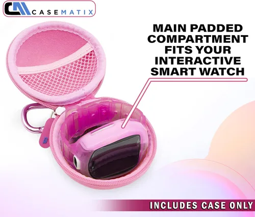 Vista 3 de CASEMATIX Smartwatch - Funda de viaje compatible con Little Tikes Tobi, Tobi 2 Robot Smartwatch - Funda rígida para reloj con mosquetón