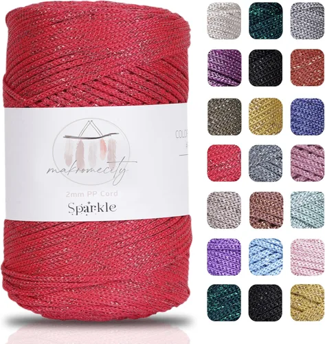 Vista 62 de Makromecity, Cordón de macramé de poliéster de 2 mm x 250 yardas (750 pies) Cordón de macramé de 2 mm de polipropileno para arte y manualidades