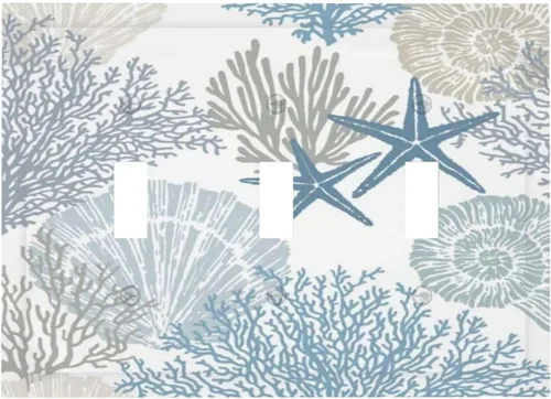 Vista 36 de Mid Century Morden Boho - Placa de pared para interruptor de luz dúplex de 1 banda, placa frontal decorativa eléctrica para receptáculo para baño