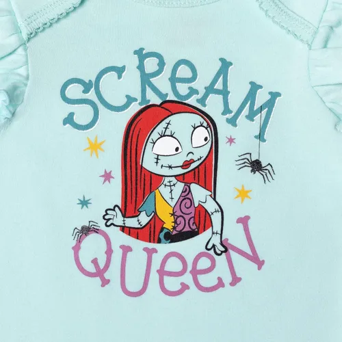 Vista 6 de Disney Nightmare Before Christmas Zero Sally Jack Skellington - Conjunto de traje de 3 piezas para bebé niña con pantalones y diadema