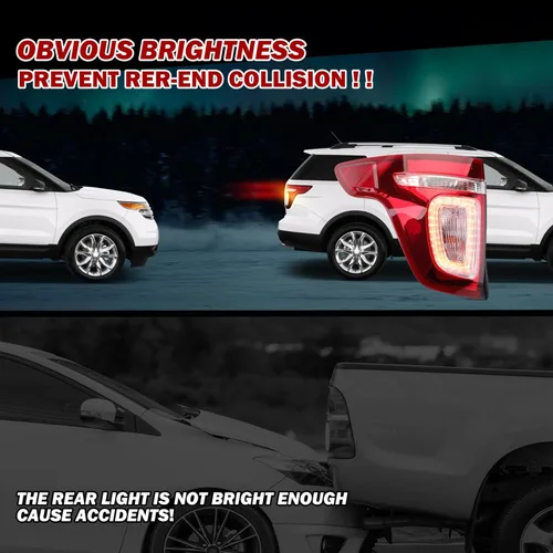 Vista 6 de Luz trasera lámpara de freno trasero para Ford Explorer 2011 2012 2013 2014 2015 (lado izquierdo del conductor)