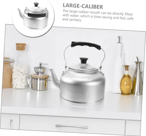 Vista 5 de UPKOCH Caldera de aluminio China Juego de té Camping bebidas coreanas Metal Pot Esmalte Maker Tetera Calentador de agua Caldera Estufa Caldera