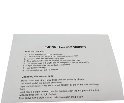 Vista 7 de YOSEC Teclado digital electrónico bloqueo de retardo de tiempo para caja fuerte, hasta 5 códigos de usuario, retardo de tiempo de 0 a 59 minutos