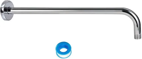 Vista 9 de NearMoon Brazo de ducha, brazo de extensión extra con brida, tubo extensor de cabezal de ducha montado en la pared de acero inoxidable