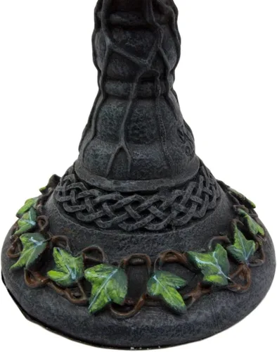 Vista 6 de Ebros Gift Cáliz de copa de vino de diosa sagrada triple con forro de acero inoxidable de 10 onzas de resina Wicca taza madre doncella santa