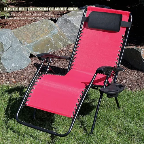 Vista 2 de 2 almohadas negras para tumbona, reposacabezas de repuesto con banda elástica, cojín acolchado suave extraíble para silla de salón de gravedad cero