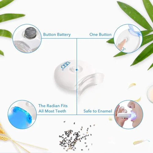 Vista 3 de EZGO Teeth Whitening LED Accelerator Lights, 5 X LED Light Whiten Teeth Faster, Works with Tooth Whitening Gel, Whitening Trays or White Strips