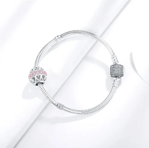 Vista 5 de Abalorios de plata de ley 925 para pulseras Pandora con texto en inglés "I Love You to Infinity and Beyond", para esposa, Día de la Madre, Navidad
