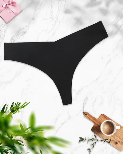 Vista 2 de Banamic Tangas sin costuras para mujer, tanga, ropa interior invisible, bragas para mujer