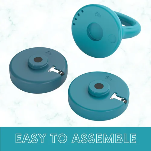 Vista 4 de Polyfit Adjustable Kettlebell 5 lb - 12 lb Kettlebells Weights Set for Home Gym Kettle Bell Sets for Women at Home