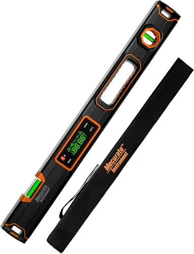 Vista 7 de Mecurate Nivel Digital de 10 Pulgadas, Herramienta de Nivel de Torpedo Profesional de Precisión Inteligente, Pantalla LCD Brillante, Alertas