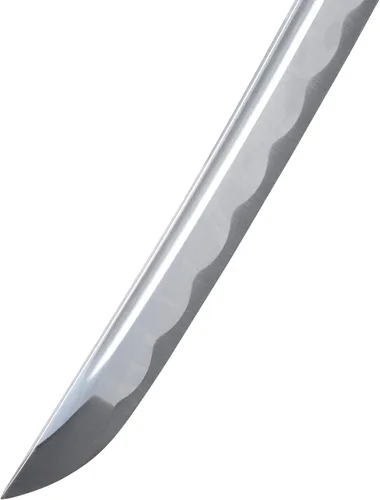 Vista 5 de Mini katana – Katana de tamaño completo, hoja afilada de acero al carbono 1060 – Espiga completa – vaina, soporte, bolsa para el polvo y estuche
