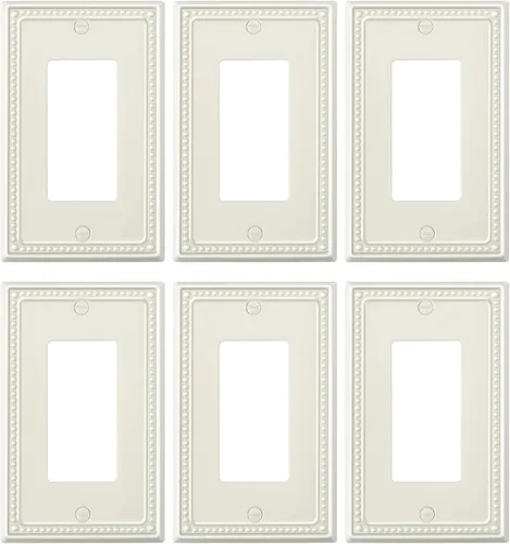 Vista 72 de Paquete de 2 cubiertas de placa de interruptor de luz de doble palanca, cubiertas decorativas de placa de doble interruptor Pearls, placa de pared