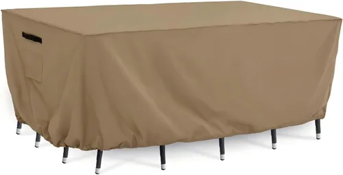 Vista 12 de Tempera Funda para muebles de patio, fundas impermeables para mesas y sillas de exterior, funda para juego de comedor al aire libre, fundas