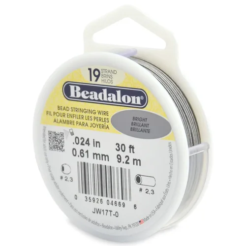 Vista 21 de Beadalon - Alambre para collar de cuentas de acero inoxidable (19 hilos, 0,25 mm, brillante, 31 m)