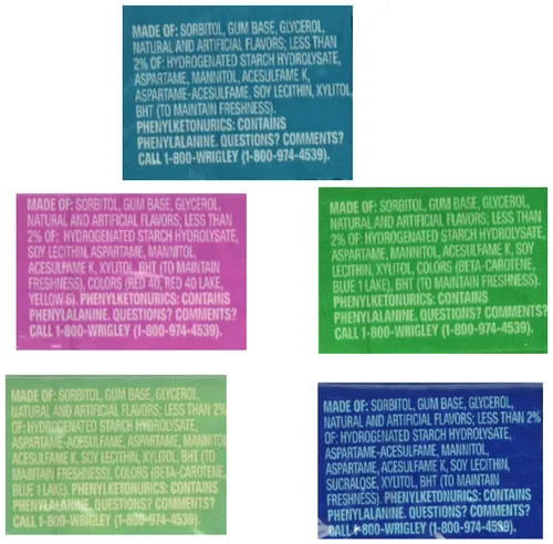 Vista 3 de Goma de mascar sin azúcar Wrigley's Orbit, 14 por paquete, caja variada de 20 paquetes