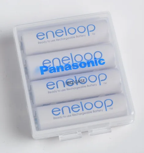 Vista 2 de Eneloop Panasonic BQ-CASE2SA - Estuches de almacenamiento de batería con capacidad para 4 pilas AA o 5 pilas AAA, paquete de 2