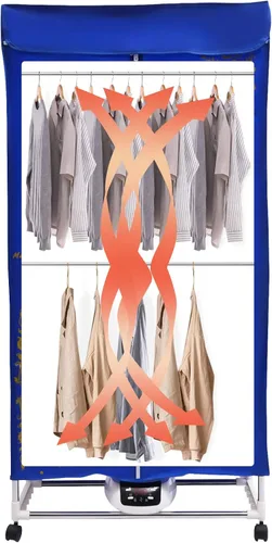 Vista 3 de Secadora de ropa portátil para apartamentos, de doble capa, apilable, con función de temporizador, de 0 a 240 minutos, secadora eléctrica