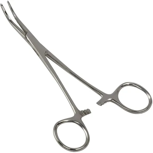 Vista 13 de Pinzas hemostáticas Kelly de precisión, pinza de agarre con punta recta, acero inoxidable plateado
