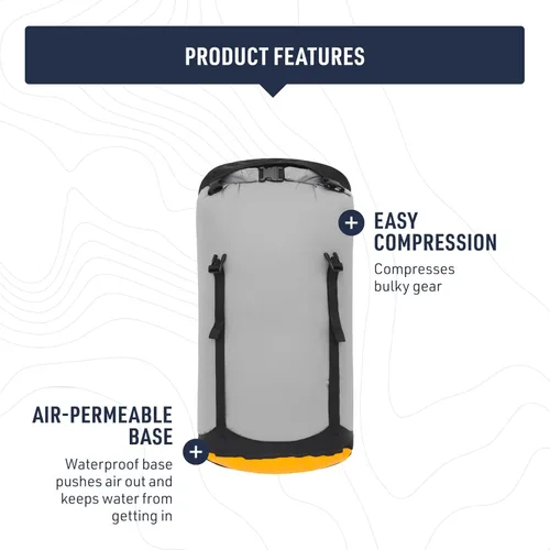 Vista 3 de Sea to Summit eVac Bolsa de compresión impermeable, saco de compresión impermeable, 5 litros, gris de alta resistencia