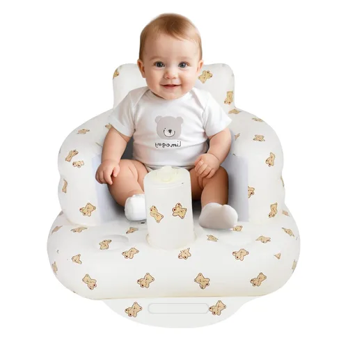 Vista 11 de Silla de bebé inflable, asiento inflable para bebés de 3 meses en adelante, silla de verano inflable con bomba de aire incorporada, asientos de piso