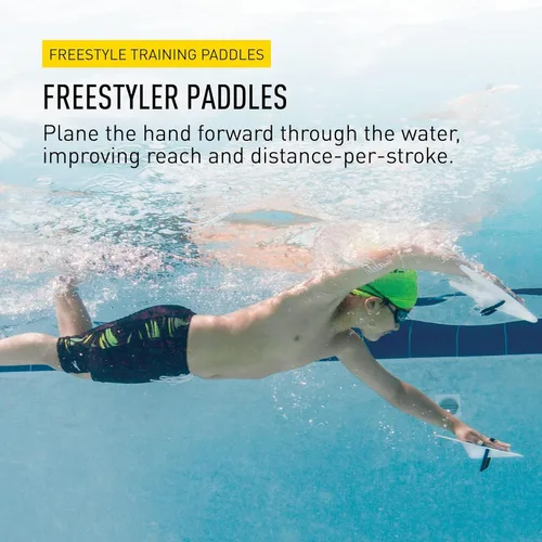 Vista 2 de FINIS Freestyler Hand Paddles - Freestyle Swim Training Aid - Improves Stroke Technique