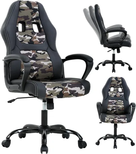 Vista 11 de Silla de videojuegos ergonómica, silla de oficina para computadora, silla de escritorio de cuero, silla de carreras, cómoda silla de masaje, silla