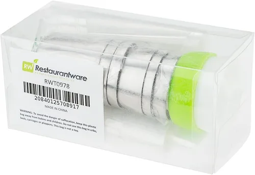 Vista 2 de Restaurantware Pastry Tek - Juego de puntas de tubería rusas de 17 piezas duraderas para decoración de tartas, 6 puntas de tubería, 10 bolsas