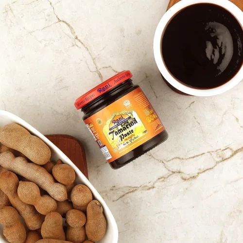 Vista 5 de Puré de pasta de tamarindo Rani (Imli) Tarro de vidrio de 8 onzas (8.01 oz), sin azúcar añadido, totalmente natural, vegano, sin gluten, sin