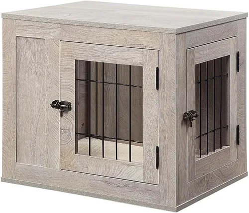 Vista 9 de unipaws Jaula para Perros de 25.5 Pulgadas Estilo Mueble para Perros Pequeños, Gatos, Cerdos Miniatura, Conejos, Perrera Estética