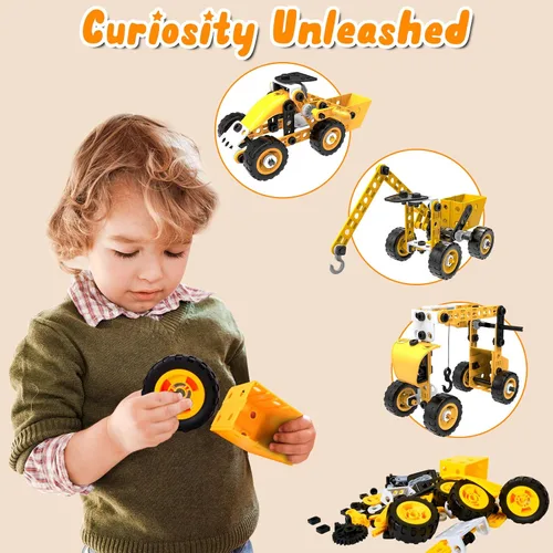 Vista 3 de Juguetes de construcción STEM, juego de construcción 10 en 1 para niños en edad preescolar, juegos creativos educativos, idea de regalo