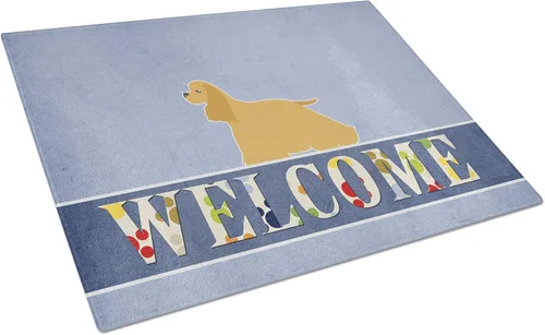 Vista 65 de Caroline's Treasures BB5552LCB Affenpinscher Tabla de cortar de vidrio de bienvenida grande decorativa de vidrio templado tabla de cortar y servir