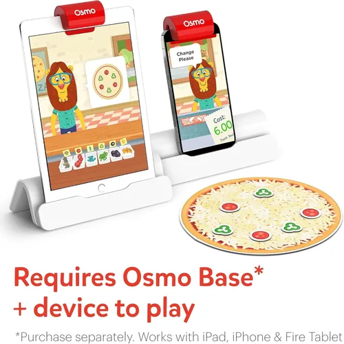 Vista 2 de Osmo - Juego Pizza Co. - Edades 5-12 - Habilidades de comunicación y matemáticas empresariales - Para iPad y tableta Fire (se requiere base)