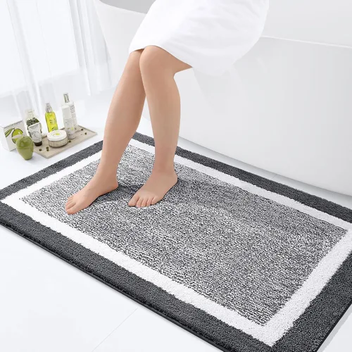 Vista 94 de OLANLY Alfombra de baño de microfibra extrasuave y absorbente, antideslizante, lavable a máquina, de secado rápido, adecuada para suelo de baño