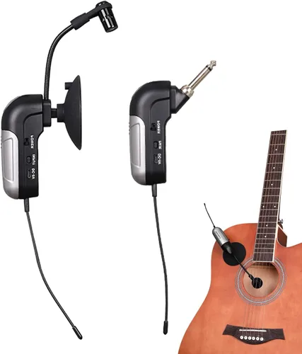 Vista 8 de Saxofón inalámbrico instrumento musical recogida, micrófono profesional instrumento inalámbrico UHF Pickup Mic receptor y sistema transmisor, clip