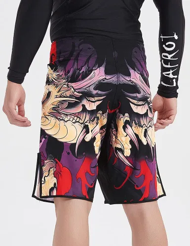 Vista 5 de LAFROI QJK01 - Pantalones cortos de boxeo para hombre con cordón y bolsillo