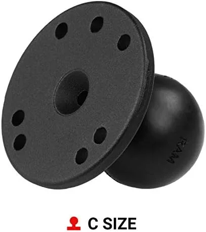 Vista 2 de RAM Mounts Placa redonda con bola RAM-202U con bola de tamaño C de 15 pulgadas