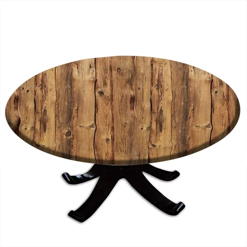 Vista 66 de Mantel redondo ajustable con borde elástico floral azul, mantel con borde elástico de estilo floral pastoral, almohadilla de mesa de poliéster