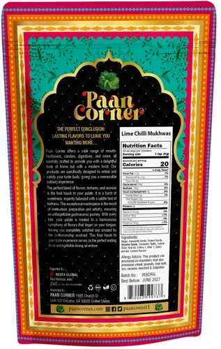 Vista 3 de Paan Corner Lime Chilli Mukhwas, Indian Mouth Freshener, 4.23oz