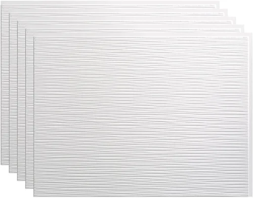 Vista 28 de FASÄDE Ripple - Panel decorativo de vinilo decorativo para salpicaduras de 18 x 24 pulgadas en plata argente (paquete de 5)