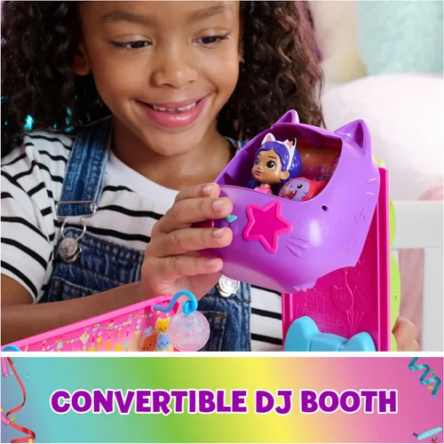 Vista 7 de Gabby's Dollhouse Celebration Party Bus, set de juego transformador