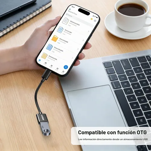Vista 6 de Paquete de 2 adaptadores USB C a USB, cable USB C macho a USB
